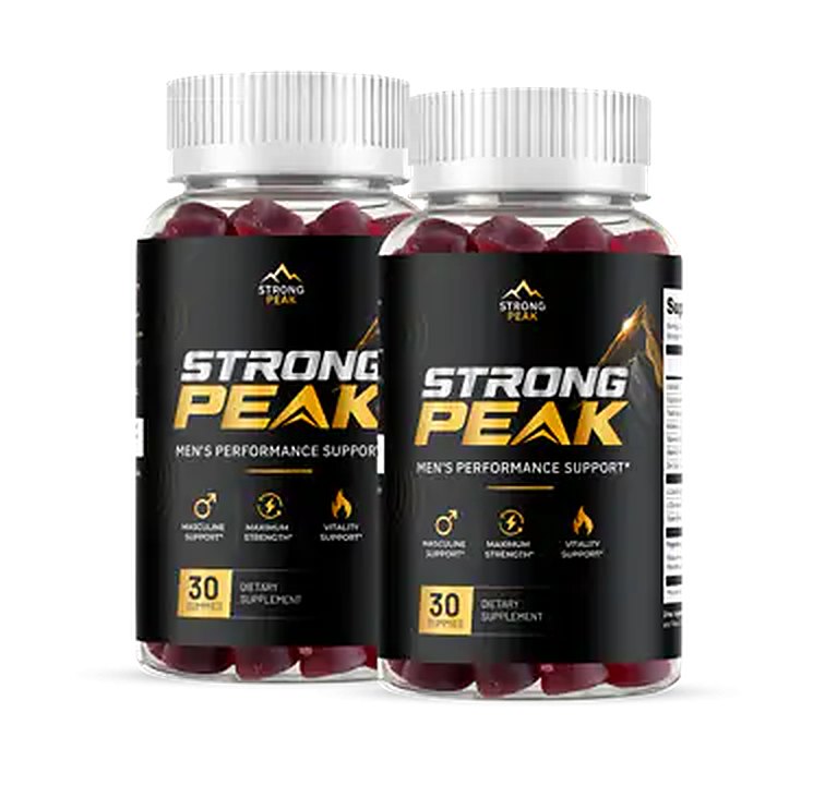 Two bottles of Strong Peak gummies