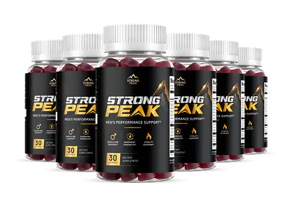 6 Bottles of Strong Peak men's performance gummies